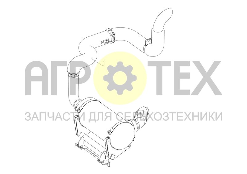 Чертеж Система отвода отработавших газов (КСУ-2.05.04.000Ф)